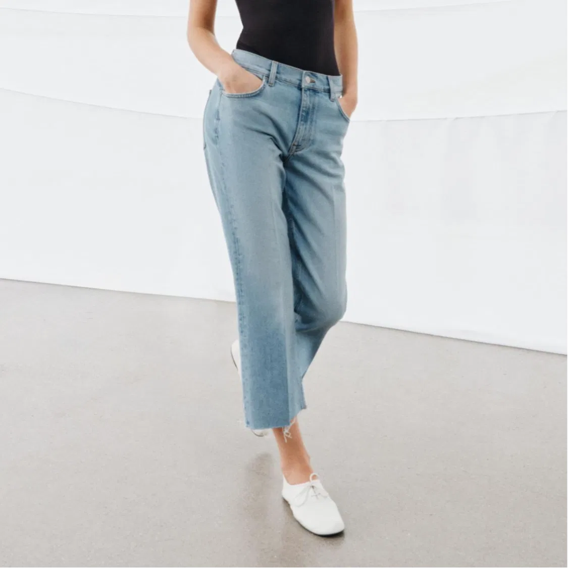 Женские джинсы с клешем Light Blue ZARA, Light Blue — фото 4