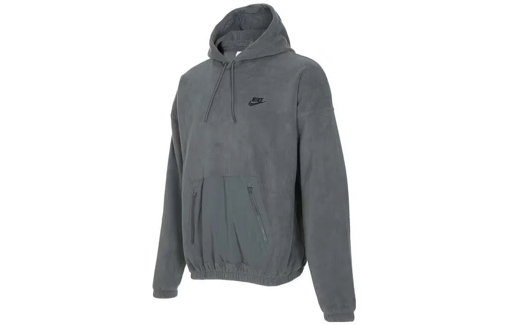 Худи с принтом Polar Fleece Pullover Nike, темно-серый — фото 3