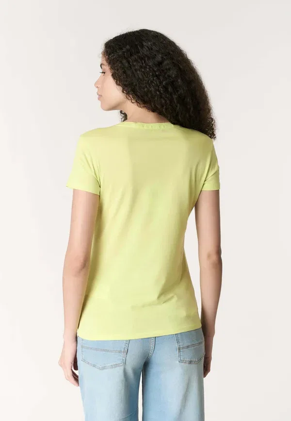 Футболка хлопковая Con logo U.S. Polo Assn., Lime, лаймовый — фото 3