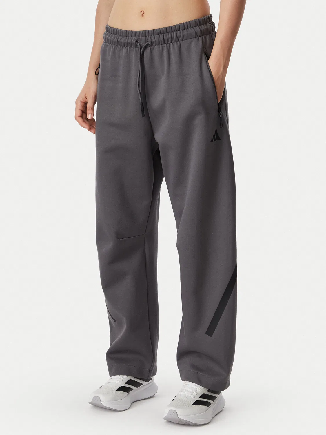 Женские спортивные брюки свободного кроя Z.N.E. Open Hem Adidas, серый