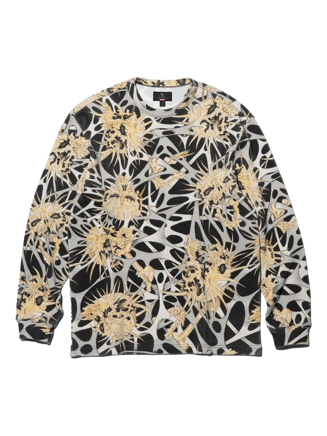 Футболка с графичным принтом Supreme, черный/бежевый