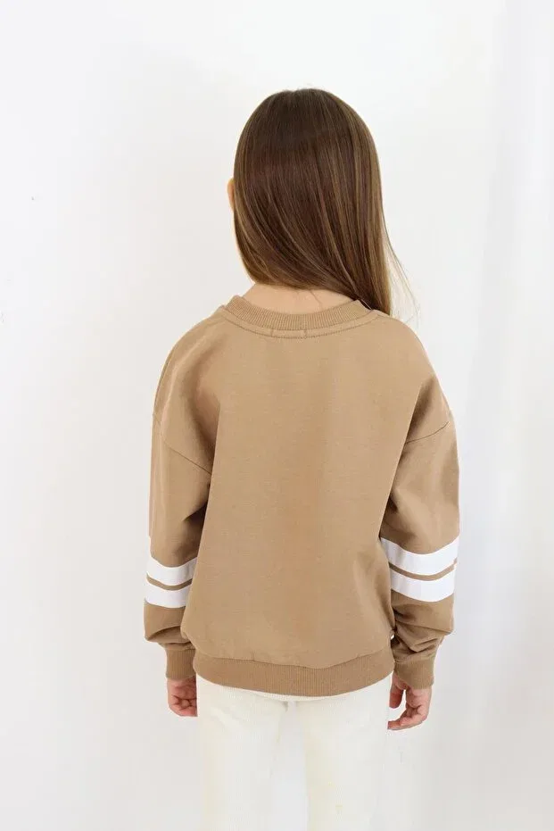 Детские свитшот для мальчиков с принтом Champion printed sweat Miababy, Brown — фото 3