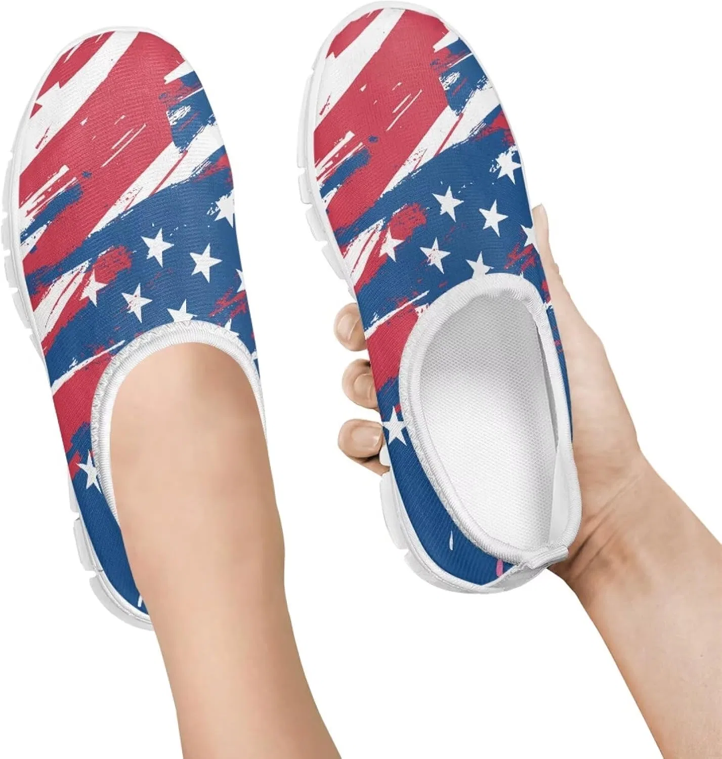 Детские кроссовки с принтом для мальчиков и девочек Quxjehoe, Usa Flag — фото 2