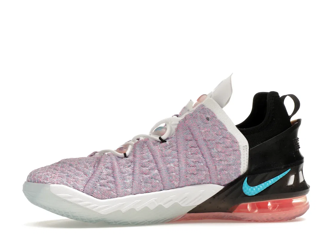 Детские кроссовки для мальчиков с принтом Nike LeBron 18, Multi-Color/Black/Chlorine Blue — фото 3