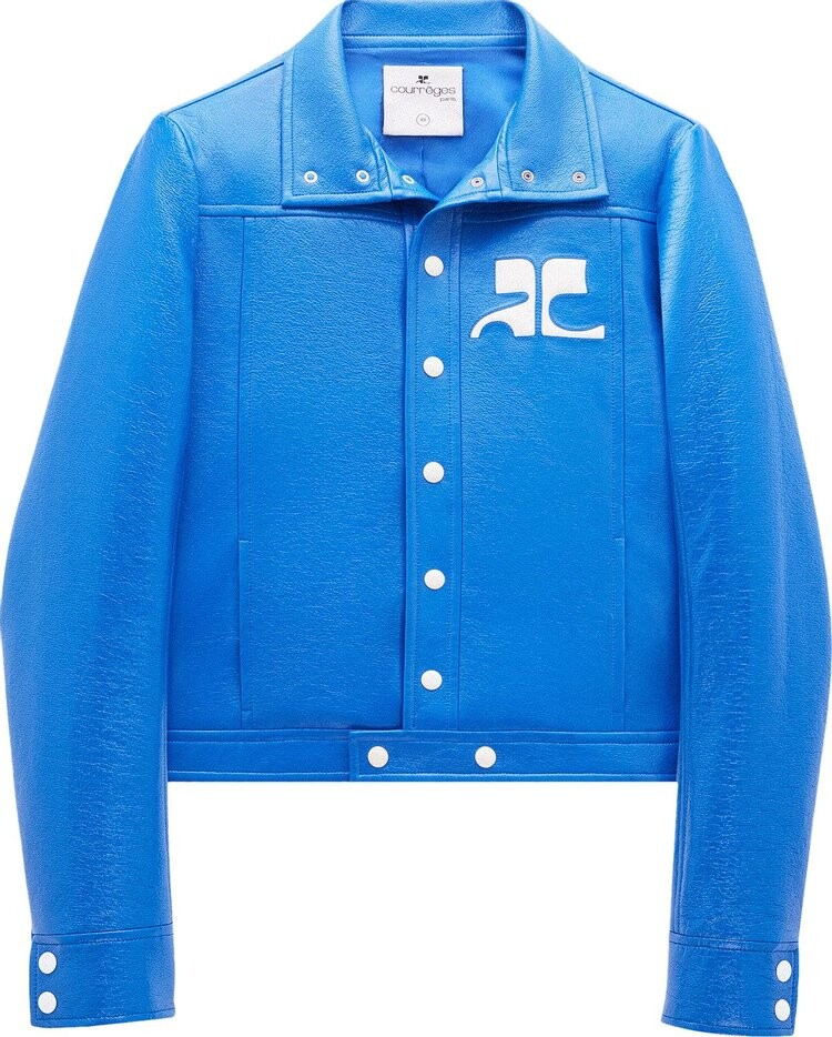Куртка Courrges Vinyl Jacket 'Blue', синий
