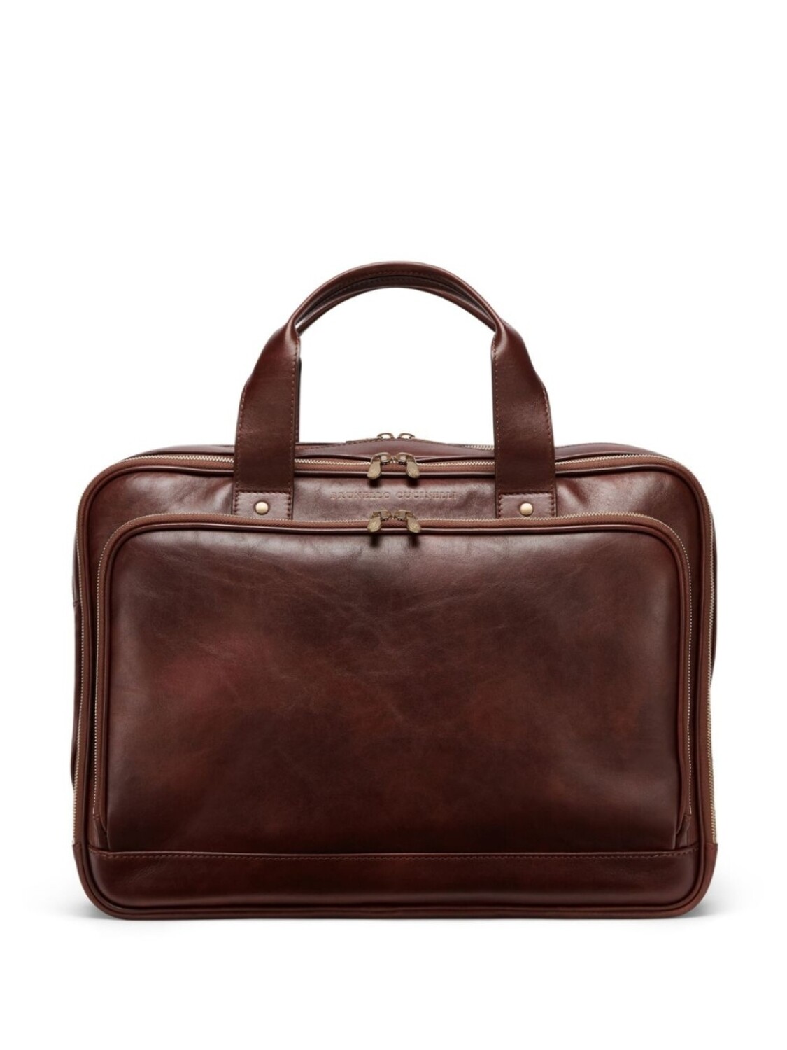 

Портфель с логотипом Brunello Cucinelli, коричневый