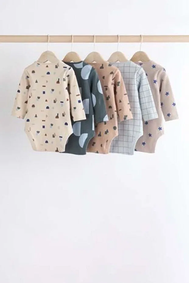Детский комплект боди с длинным рукавом с принтом Next Baby, Multicolor — фото 2