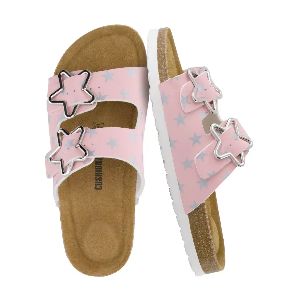 Детские сандалии для девочек с регулируемыми ремешками Lily CUSHIONAIRE, Pink Stars