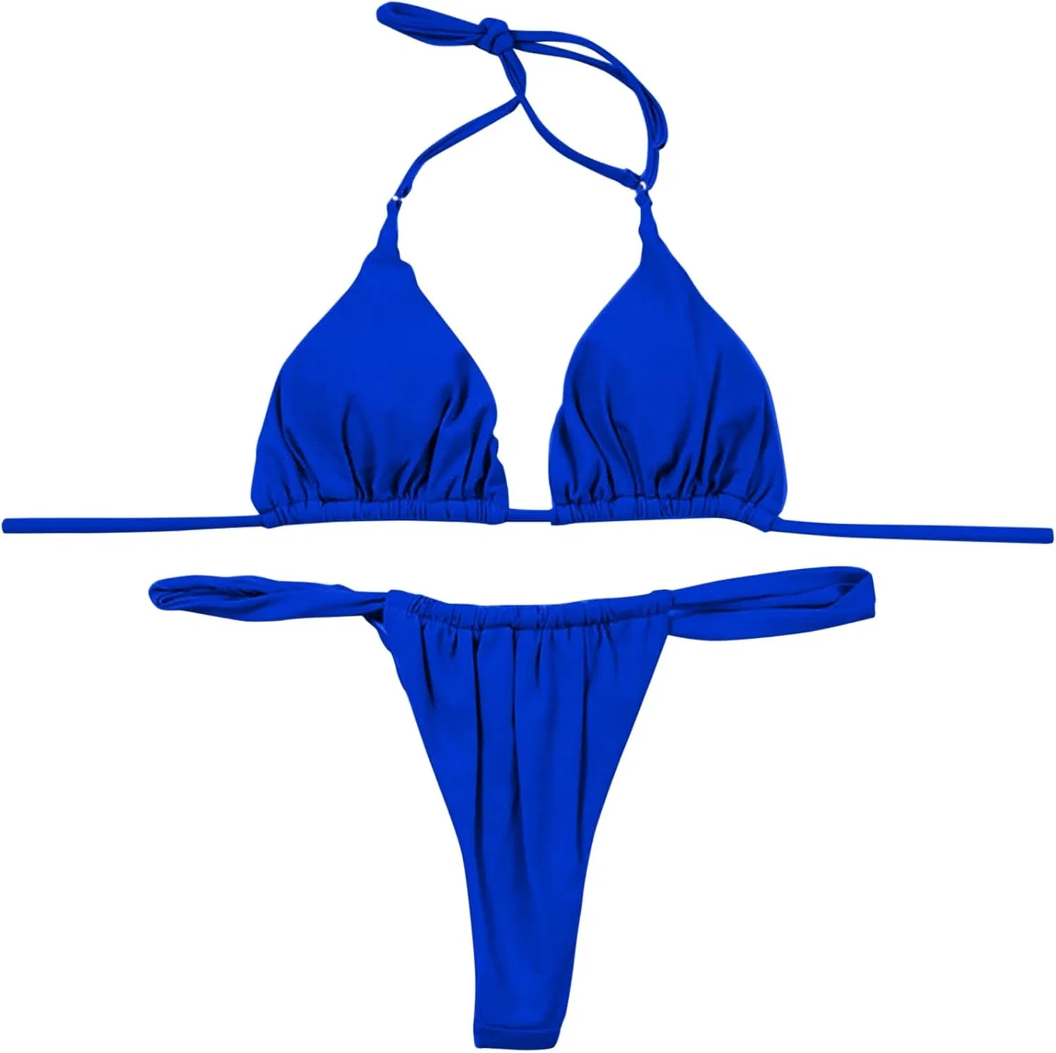 Женский бикини-комплект с завышенной талией Push Up, Blue