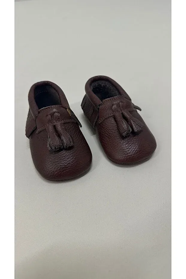 Детские туфли-лодочки для девочек кожаные Dark Tan Annerüyası, Dark Tan