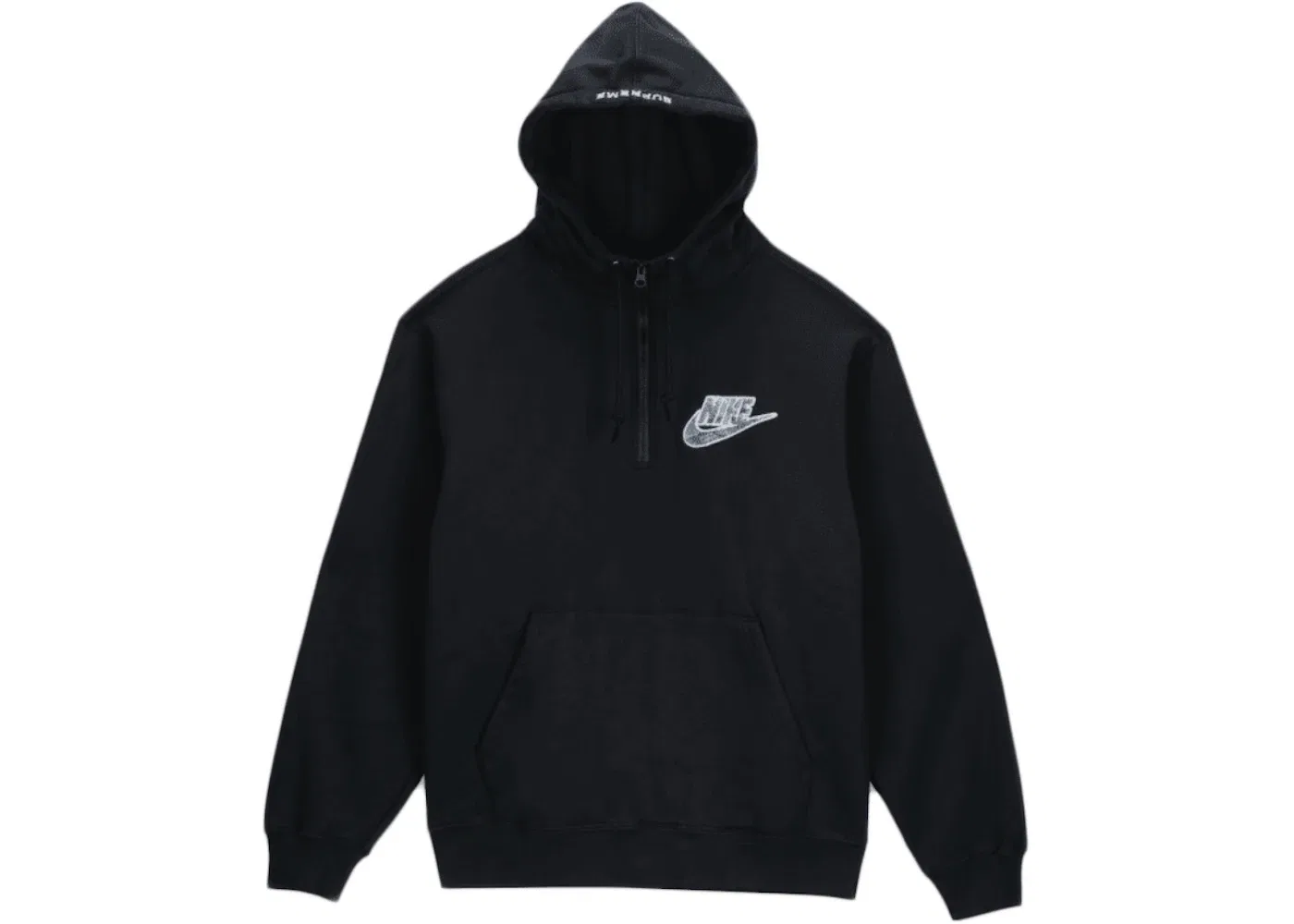 Мужская худи на молнии Supreme Sweatshirt, Black