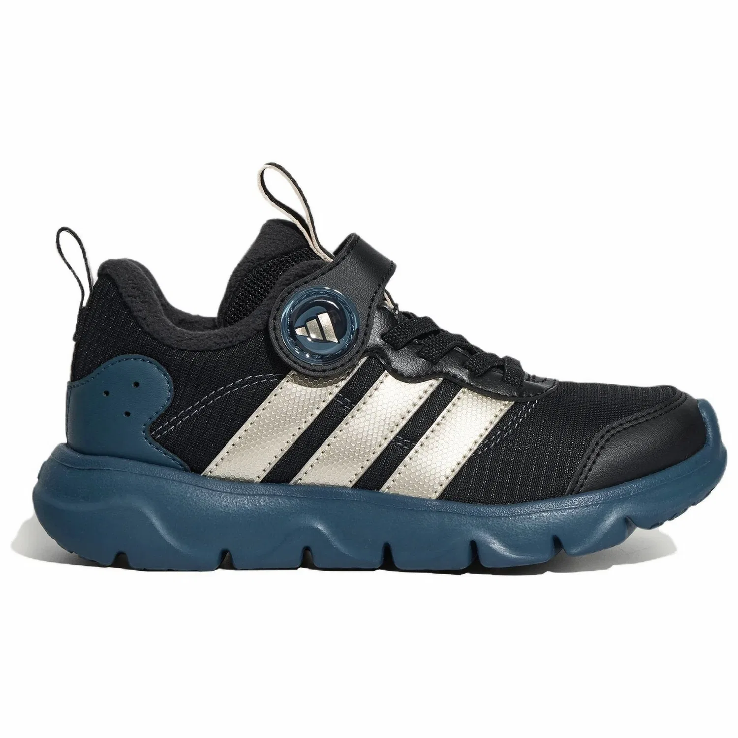 Детские кроссовки для бега с моделью Playflow 2.0, Adidas, Black/Brown Metal/Dark Night Arctic Ocean Blue — фото 3