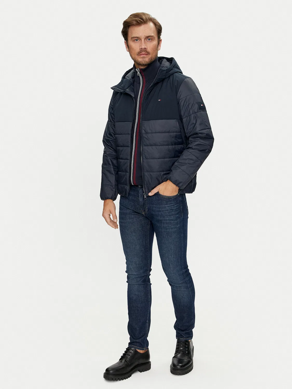 Мужская зимняя куртка стандартного кроя Tommy Hilfiger, темно-синий — фото 2
