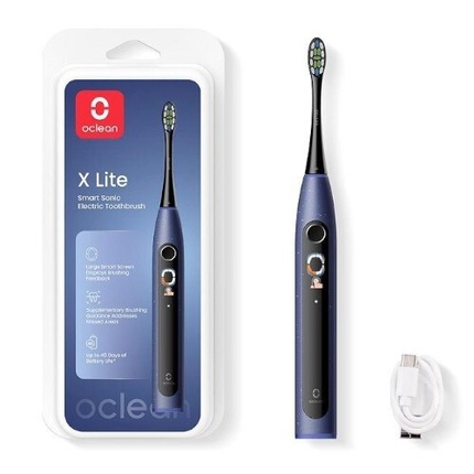 

Зубная щетка Sonic Toothbrush X Lite Dark Blue — изящная и эффективная электрическая зубная щетка Oclean