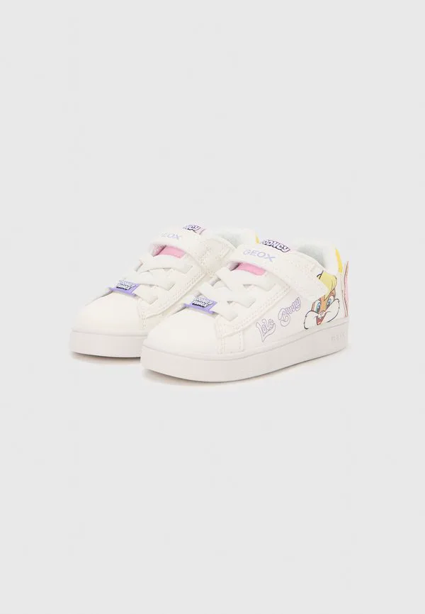 Кроссовки для девочек с лупой из мультфильмов looney tunes Geox, White/Yellow — фото 2
