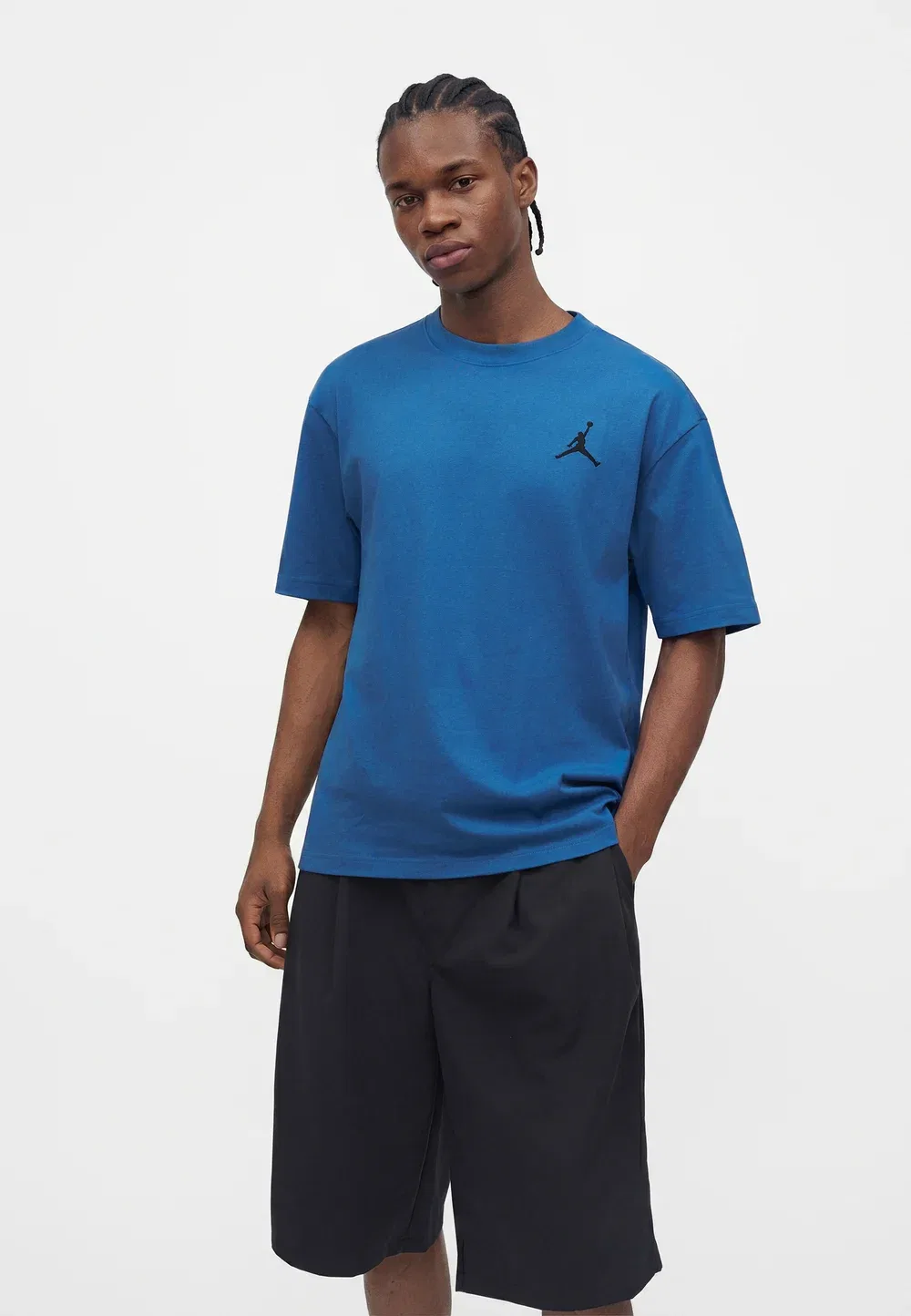 Футболка Jumpman Crew - базовая модель Jordan, True Blue/Black — фото 4