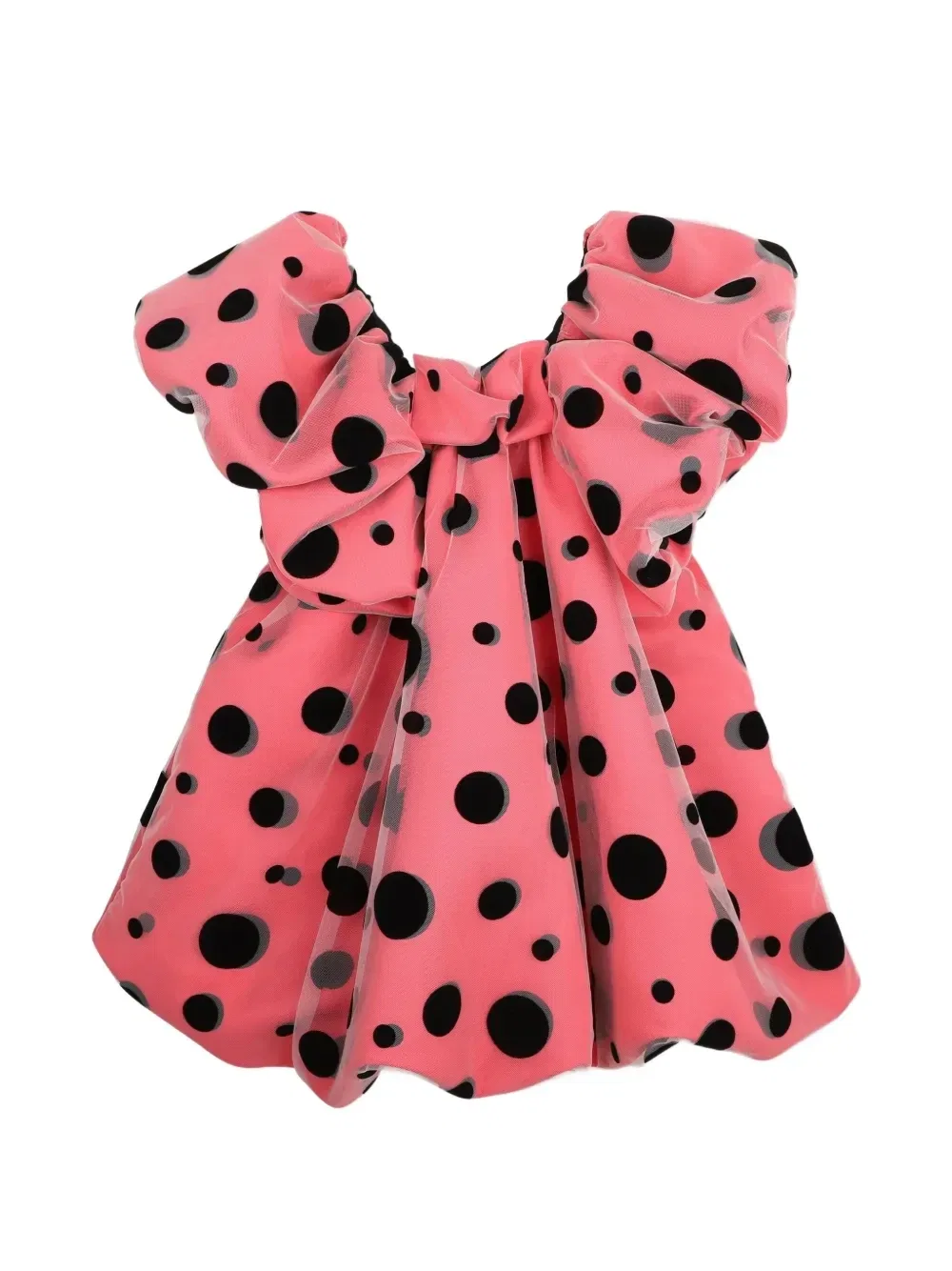 Платье в горох с бантом Marc Jacobs Kids, розовый