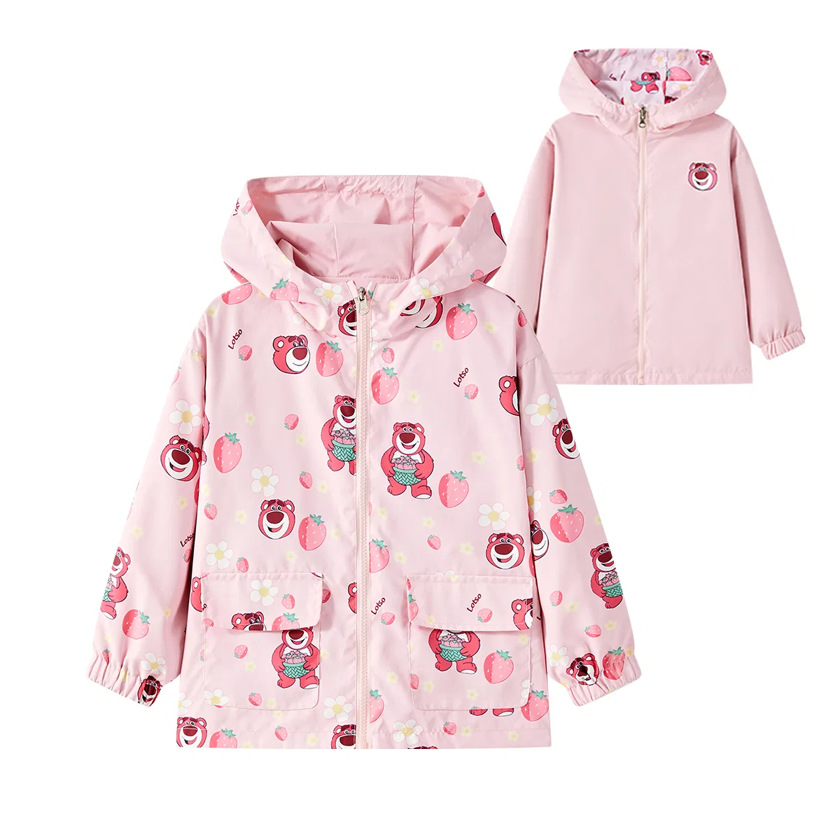 Детский топ с принтом Strawberry Bear Disney, Розовый