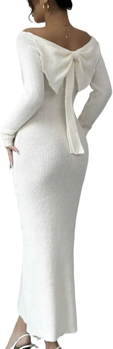Женское элегантное платье-карандаш с узлом и разрезом, Beige