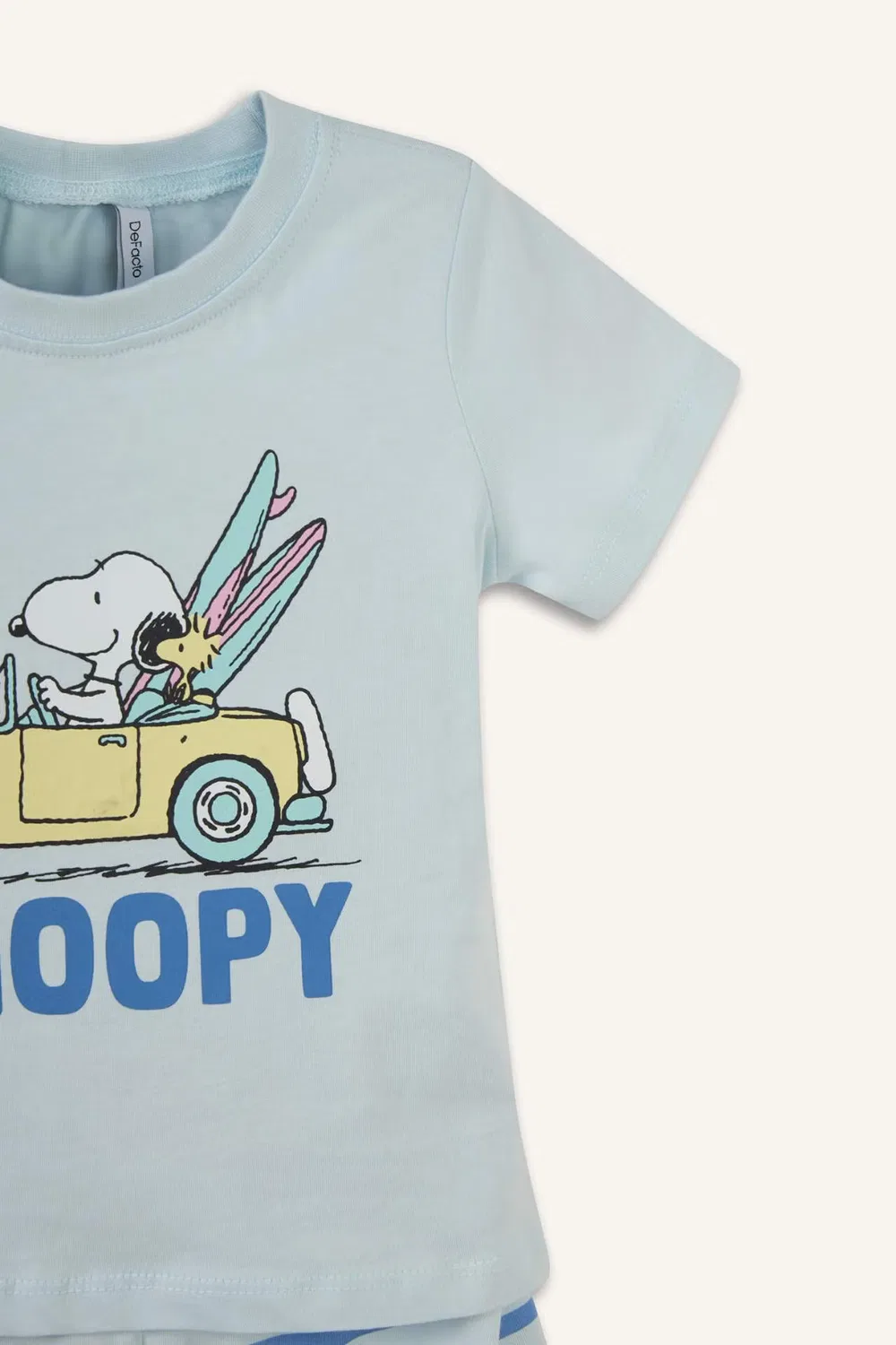 Пижама детская 2 предмета с принтом Snoopy Defacto, синий — фото 3