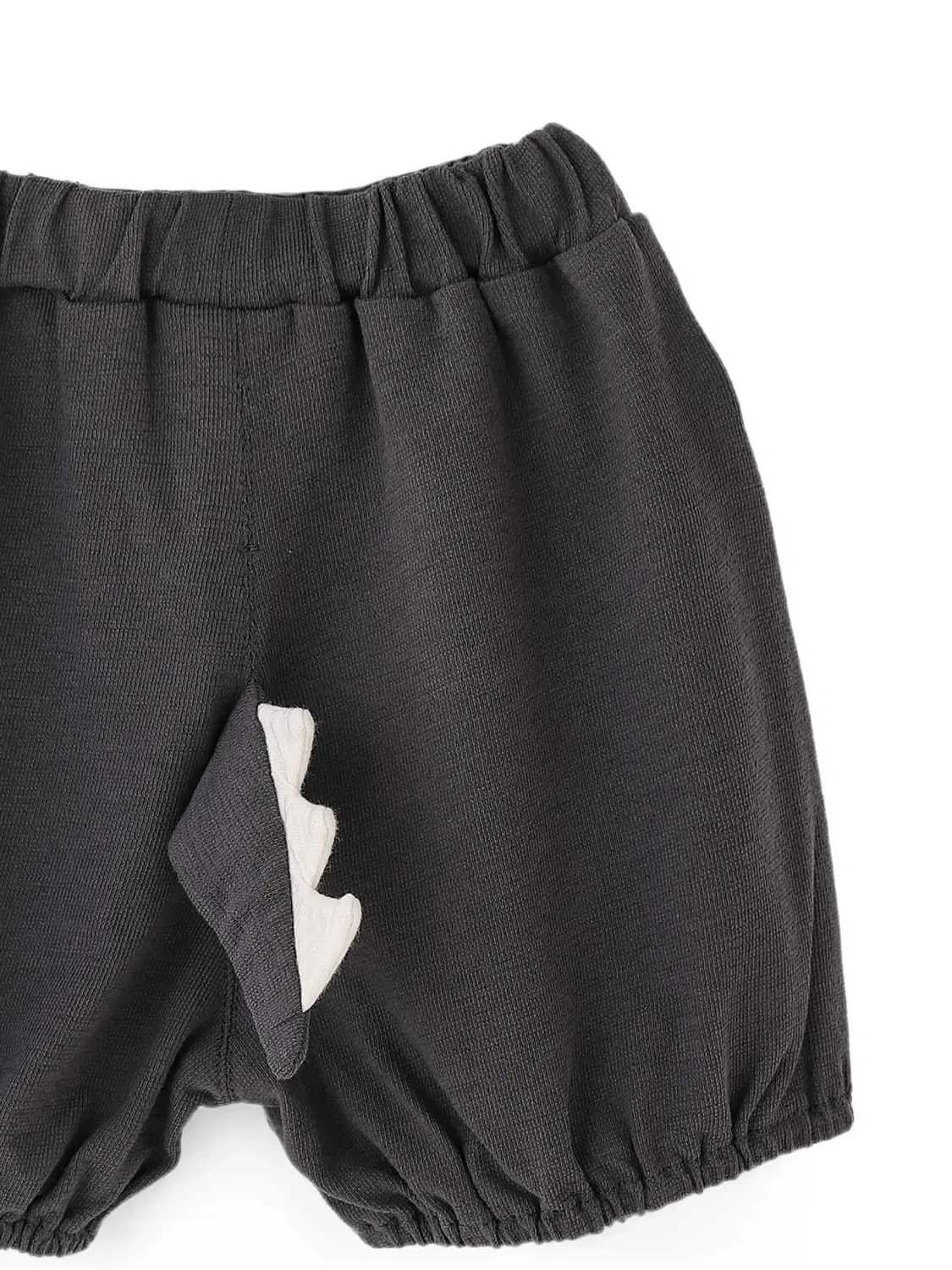 Комплект из топа и шортов с нашивкой Banblu, серый — фото 4
