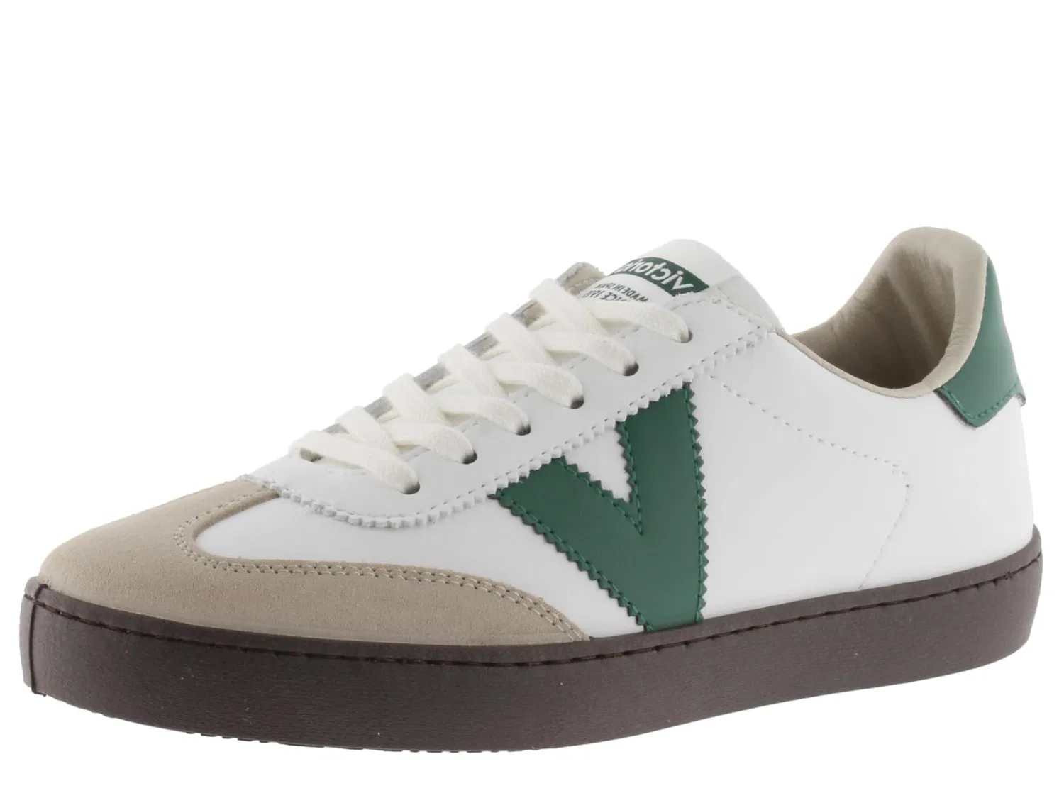 Детские кроссовки из кожи для мальчиков Cyclist Leather Effect & Contrast Pieces & Split Leather Toe victoria, Bianco