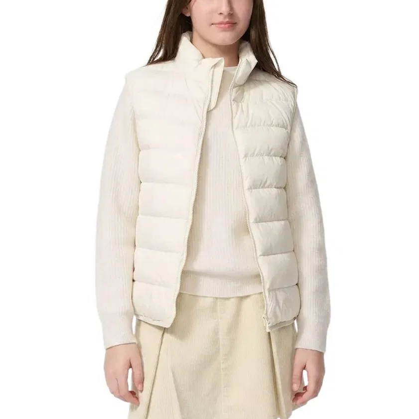 Детский жилет с воротником-стойкой UNIQLO, Ivory