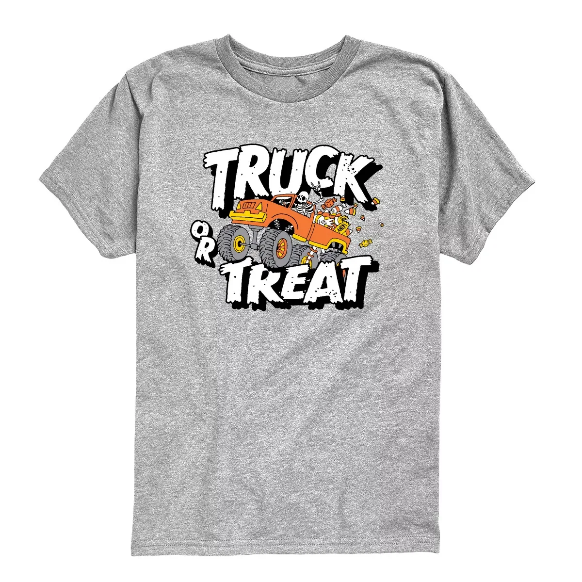 Детская футболка с принтом Truck Or Treat Instant Message, Cream