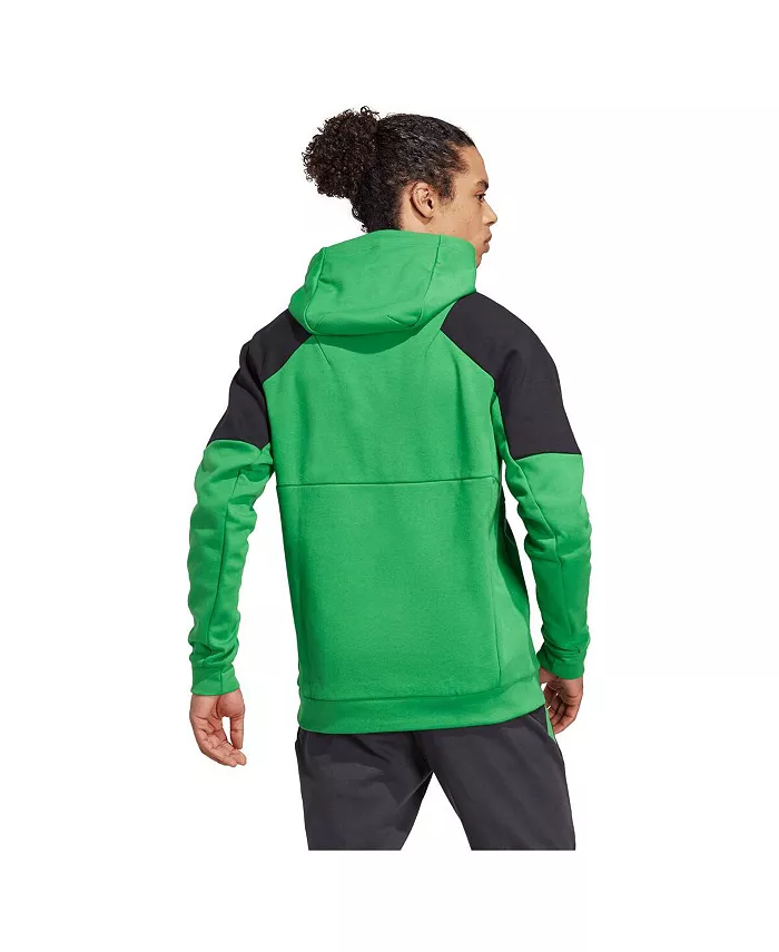 Мужская зеленая толстовка с капюшоном Austin FC 2023 Player Travel Pullover Hoodie adidas — фото 3