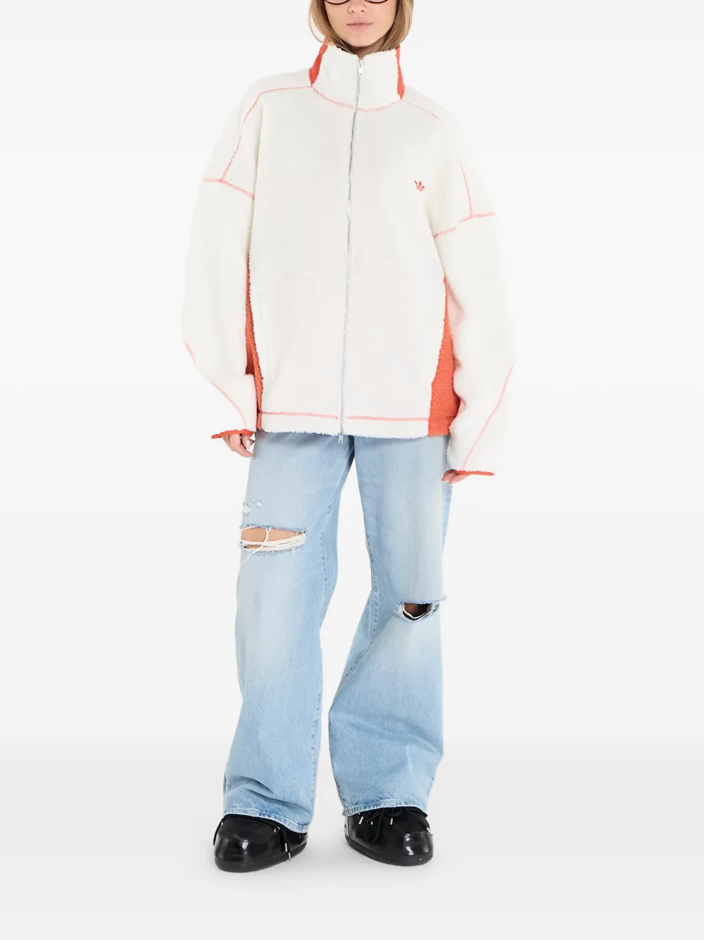 Флисовая куртка X Adams Blvd Adidas, белый — фото 2