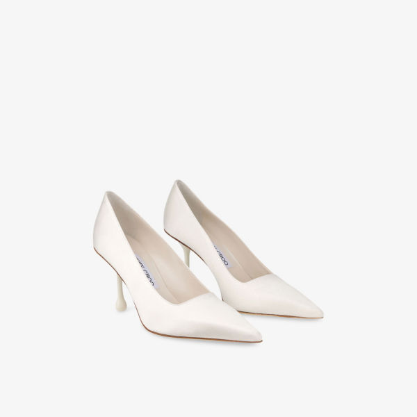 Туфли-лодочки Jimmy Choo Ixia 80 на каблуке, белый — фото 3