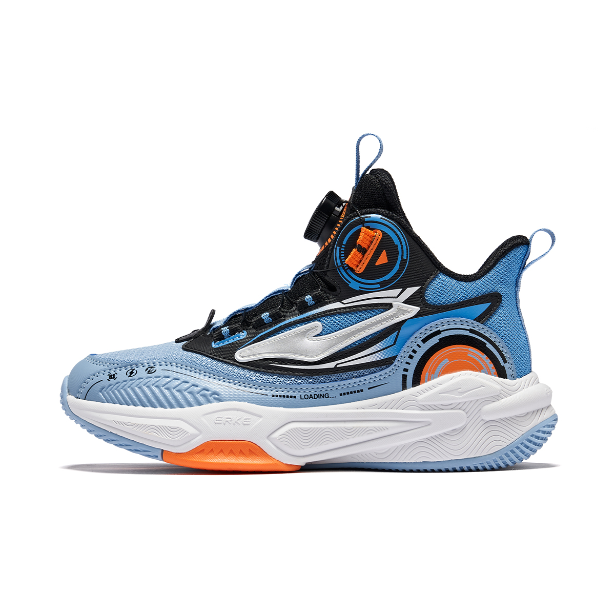 

ERKE KIDS Zhige нескользящие амортизирующие износостойкие баскетбольные кроссовки mid top синий черный