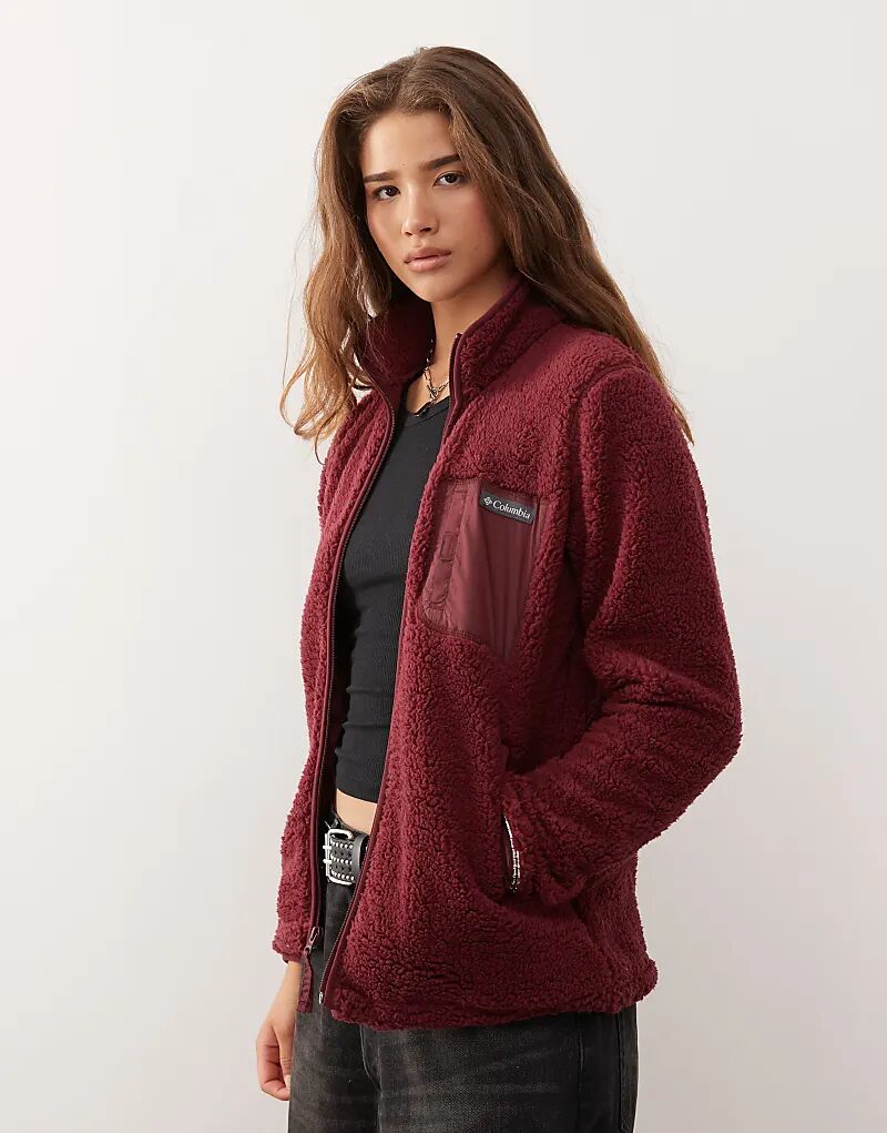 

Флисовая кофта Columbia West Bend II на молнии бордового цвета