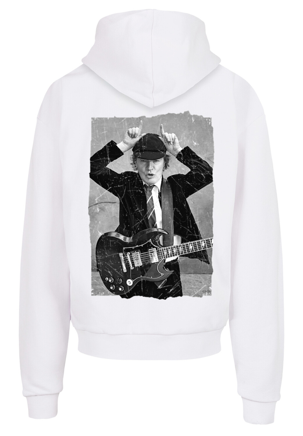 

Пуловер F4NT4STIC Ultra Heavy Hoodie ACDC Hoodie Angus Young, белый