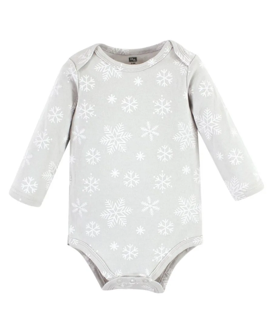 Комплект из 3 хлопковых боди с длинными рукавами Hudson Baby, Snow Much Fun — фото 3