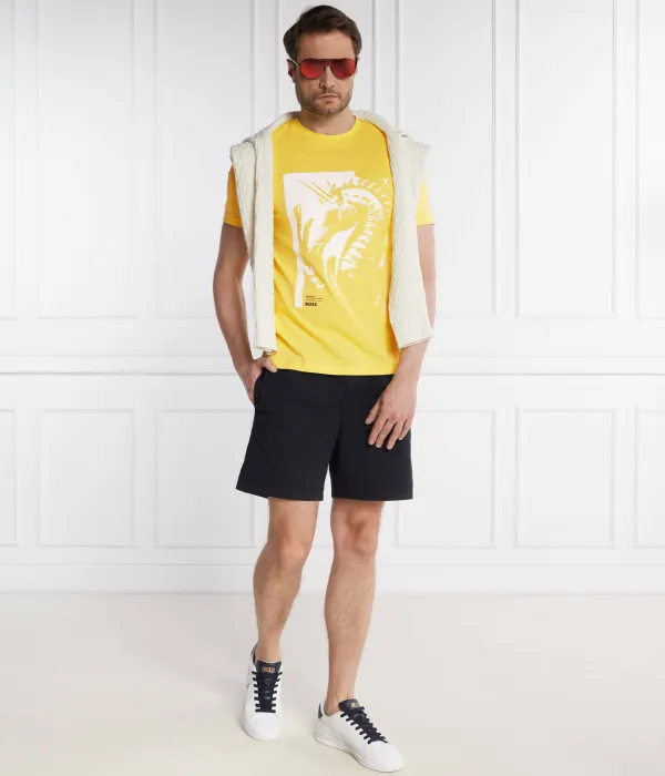 Футболка te_sea_horse Regular fit Boss Orange, желтый — фото 2
