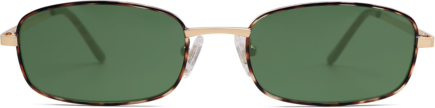 

Солнцезащитные очки SOJOS маленького размера, прямоугольной формы, для женщин и мужчин, в стиле ретро 80-х, 90-х, Y2K, узкие, тонкие, облегающие, модель SJ1187, Tortoise/Green