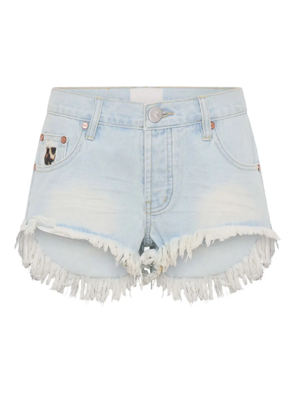 

Джинсовые шорты с необработанным краем One Teaspoon, синий