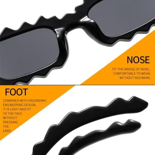 

Модные прямоугольные солнцезащитные очки для женщин и мужчин с градиентными линзами и зубчатой ​​оправой, характерные для защиты от УФ-излучения UV400 MTZJH, C5