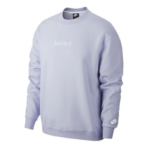 

Толстовка Nike Sportswear JDI Fleece Crew Casual Sports Round Neck Purple Light purple, фиолетовый