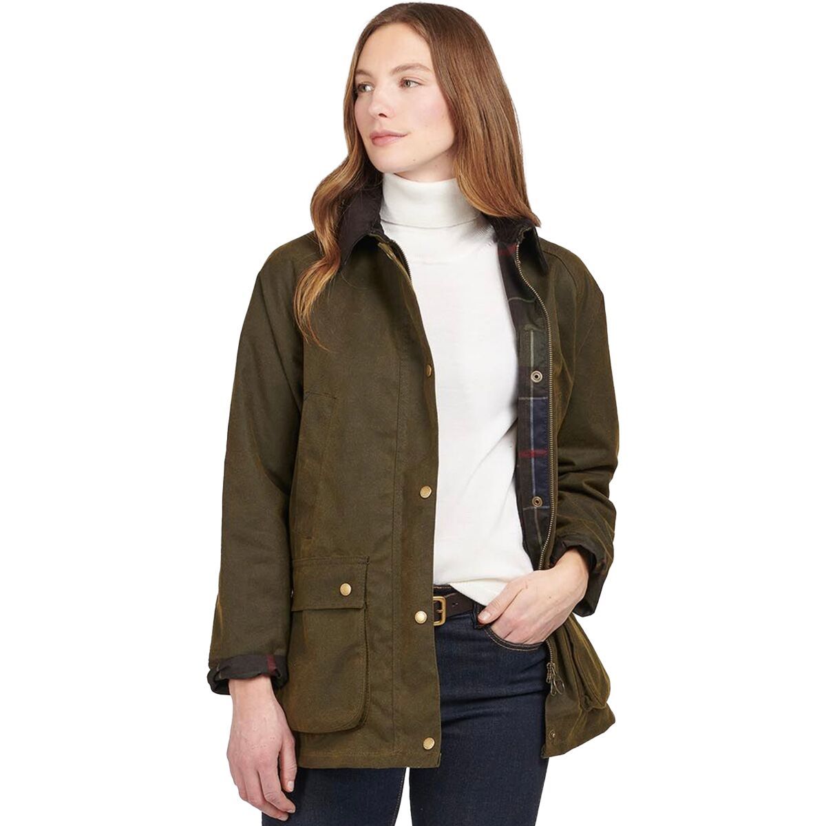 

Вощеная куртка Acorn Barbour, зеленый