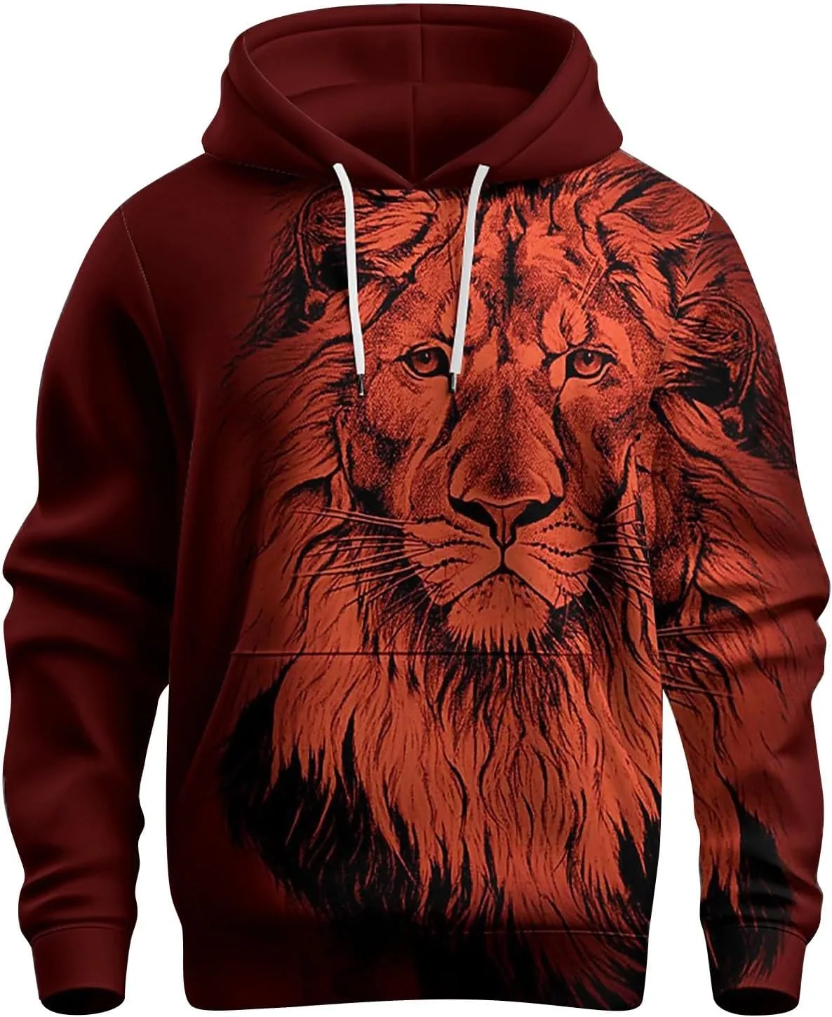 

Толстовка с капюшоном для мужчин с принтом Animal Graphic