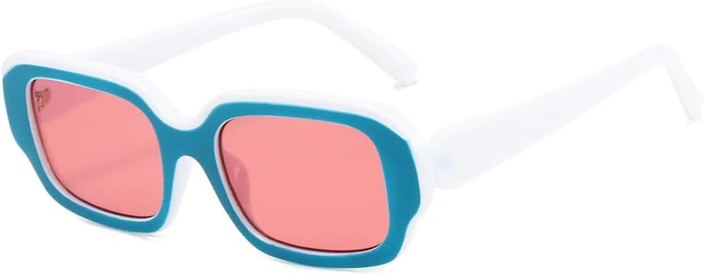 

Солнцезащитные очки с защитой от УФ-излучения UV400 | Легкая оправа в стиле панк | Линзы конфетных цветов | Для женщин и мужчин | Для занятий спортом на открытом воздухе и вождения DSVIGF, Blue White Pink