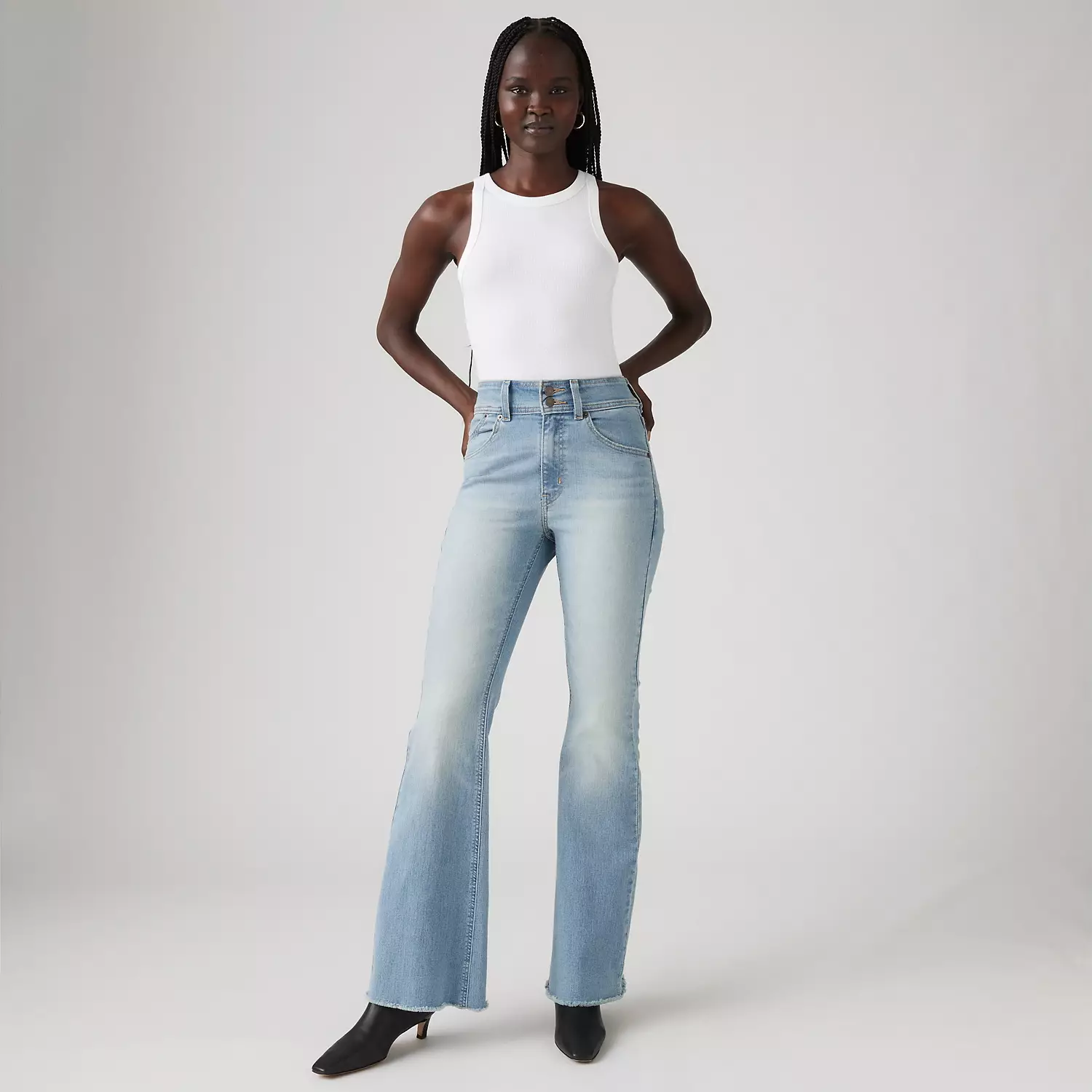 

Женские джинсы Retro 726 с высокой талией и клешем Levi's, цвет Just Landed - Light Wash