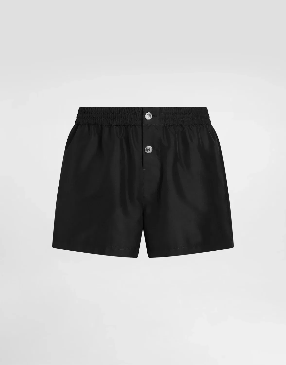 Холщовые плавательные шорты-боксеры Dolce & Gabbana, черный