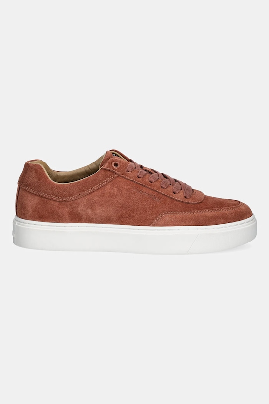 Замшевые кроссовки Clean Cup Low Laceup Oxf Su Calvin Klein, коричневый — фото 2
