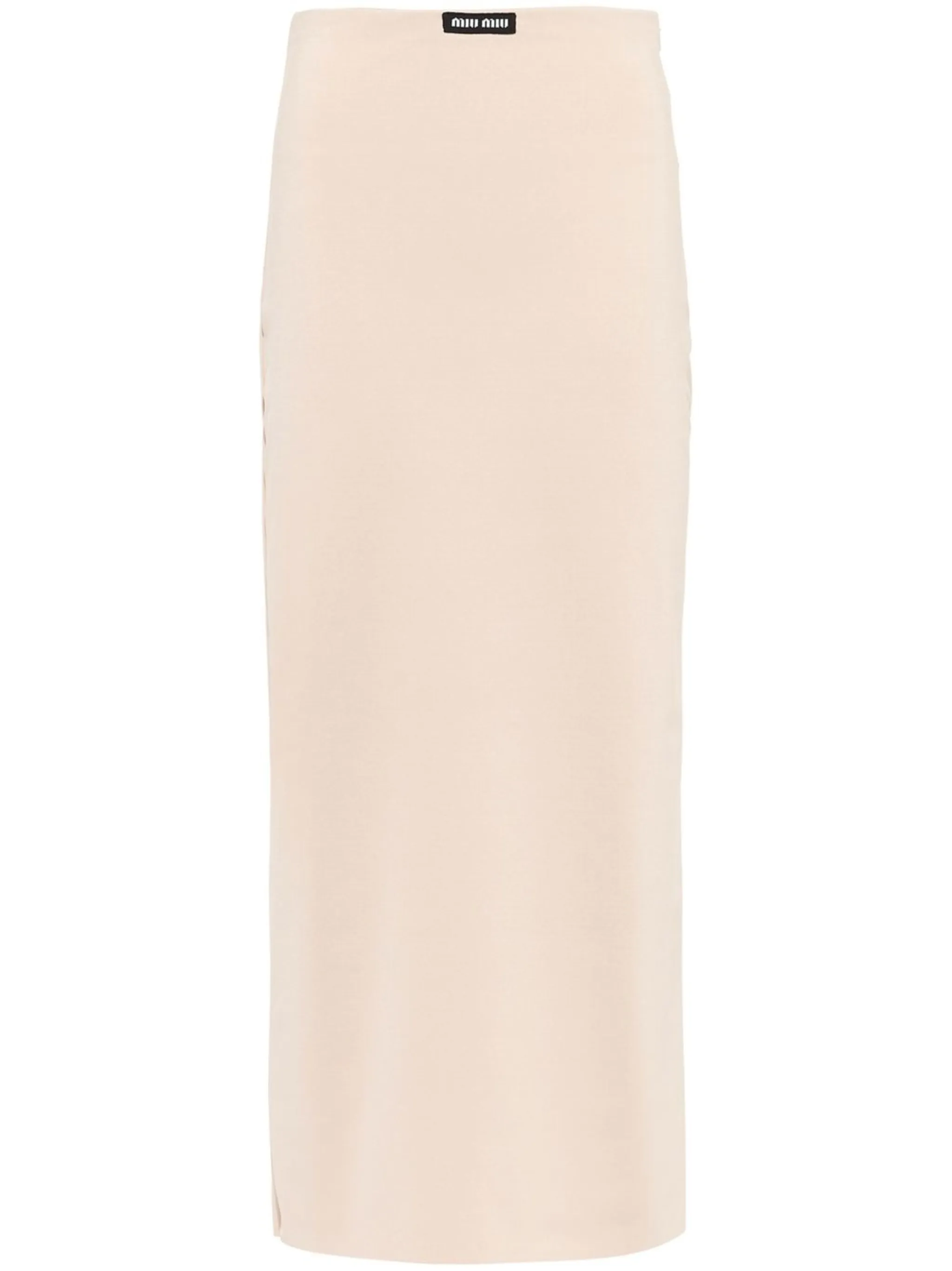 

Юбка миди с завышенной талией Miu Miu, бежевый