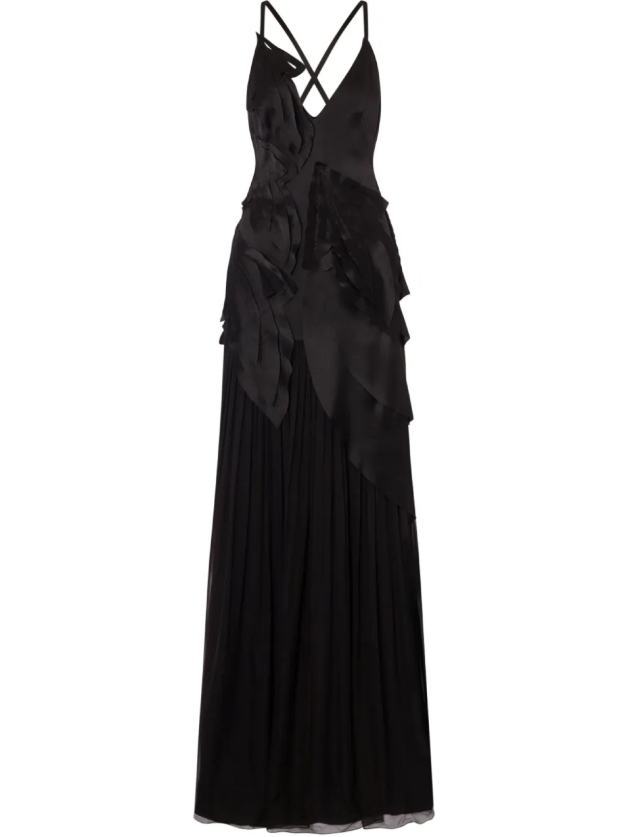 

Платье макси со вставками Alberta Ferretti, черный