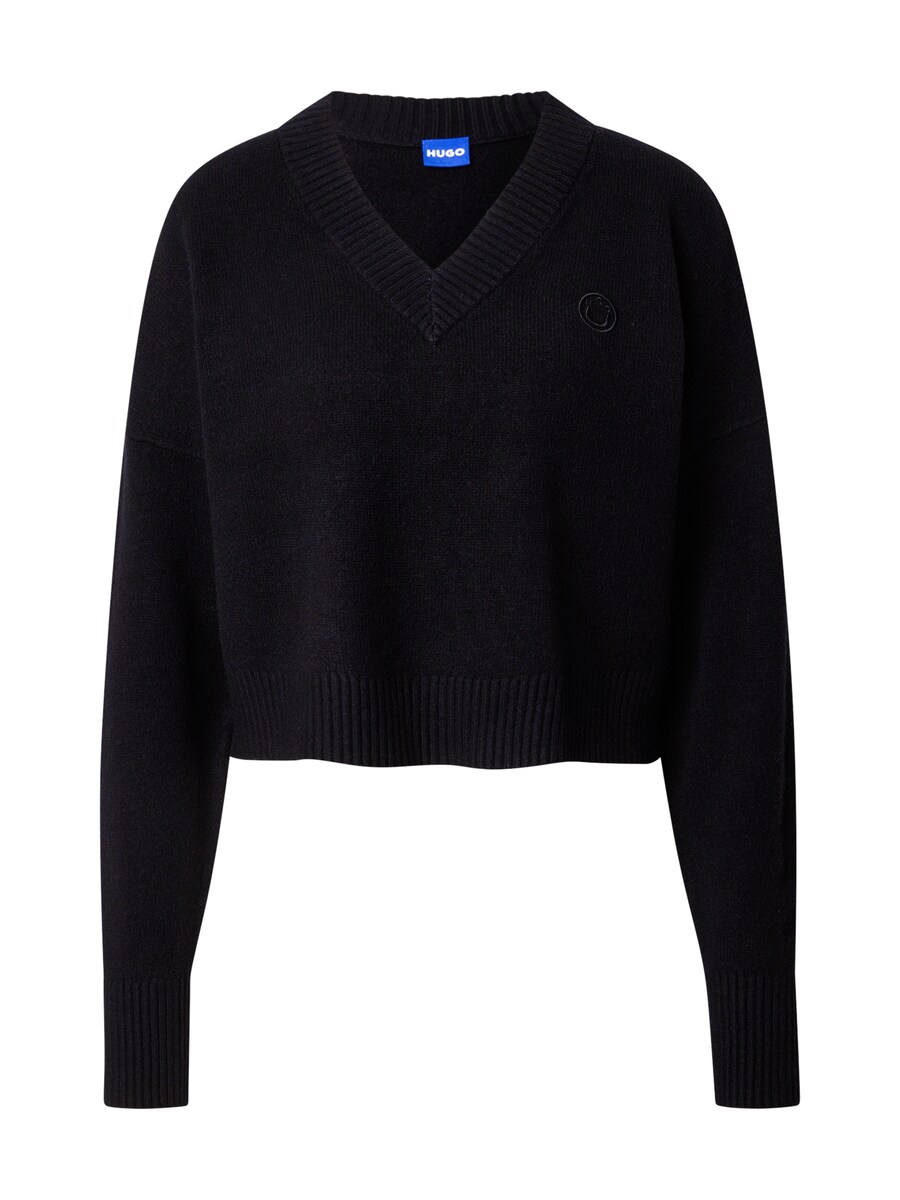

Тонкий вязаный свитер HUGO Sweater Sester, черный