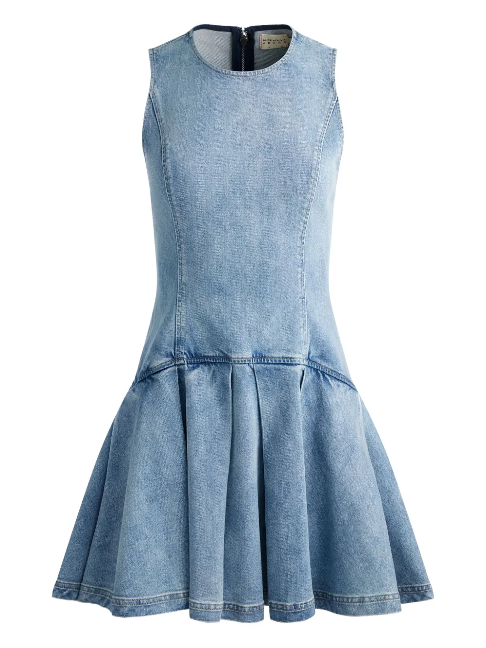 

Джинсовое платье мини Adley без рукавов alice + olivia, синий